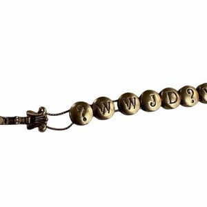 VINTAGE TOFA Women’s Gold Tone WWJD Beaded Bracelet